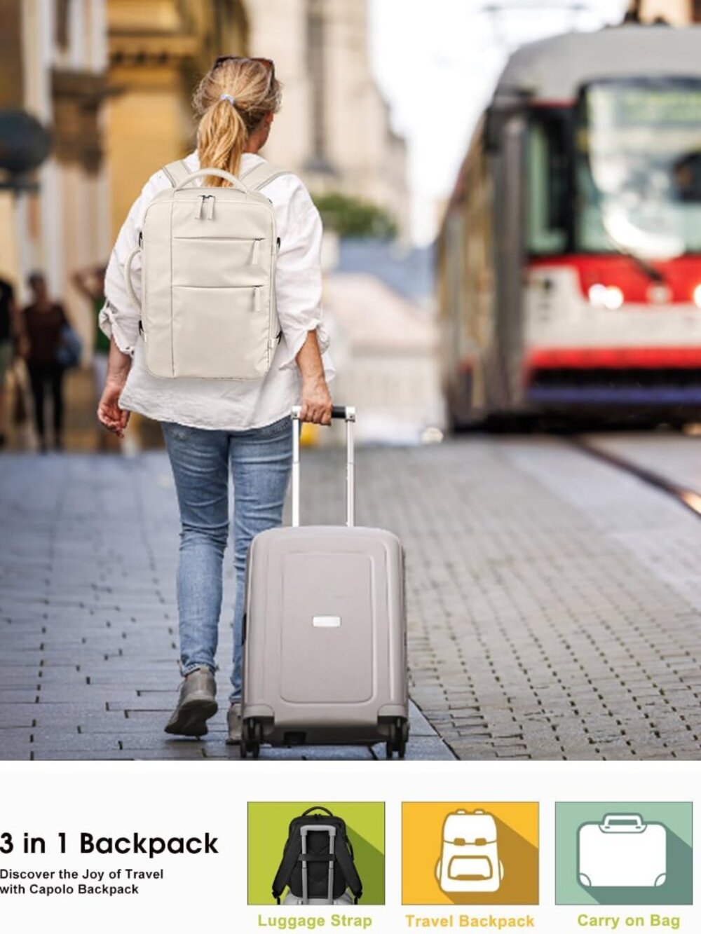 Travel Backpack for Women Men Waterproof Laptop Backpack Airlines Approved Carry - Picture 2 of 7